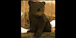 Glados_screens_black_bear_cub.webp